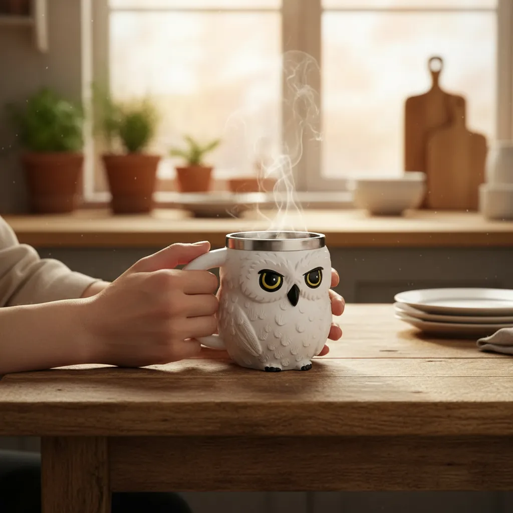 🦉 Tazón Mug Hedwig — Acero Inoxidable 340 ml - Imagen 2