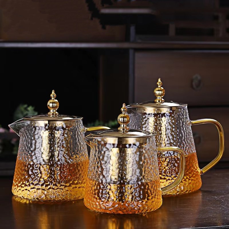 ✨ Tetera de Vidrio Texturado con Filtro Dubai