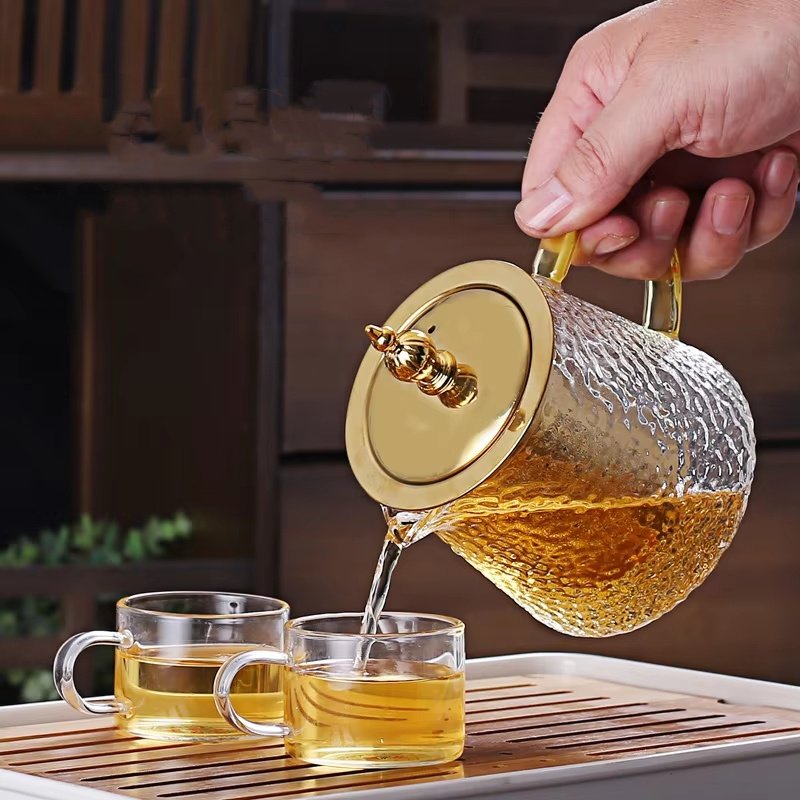 ✨ Tetera de Vidrio Texturado con Filtro Dubai - Imagen 2