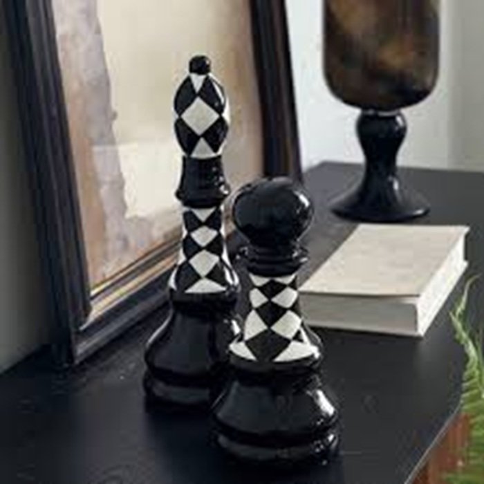 ♟ Set de Ajedrez Decorativo Black & White - Imagen 6