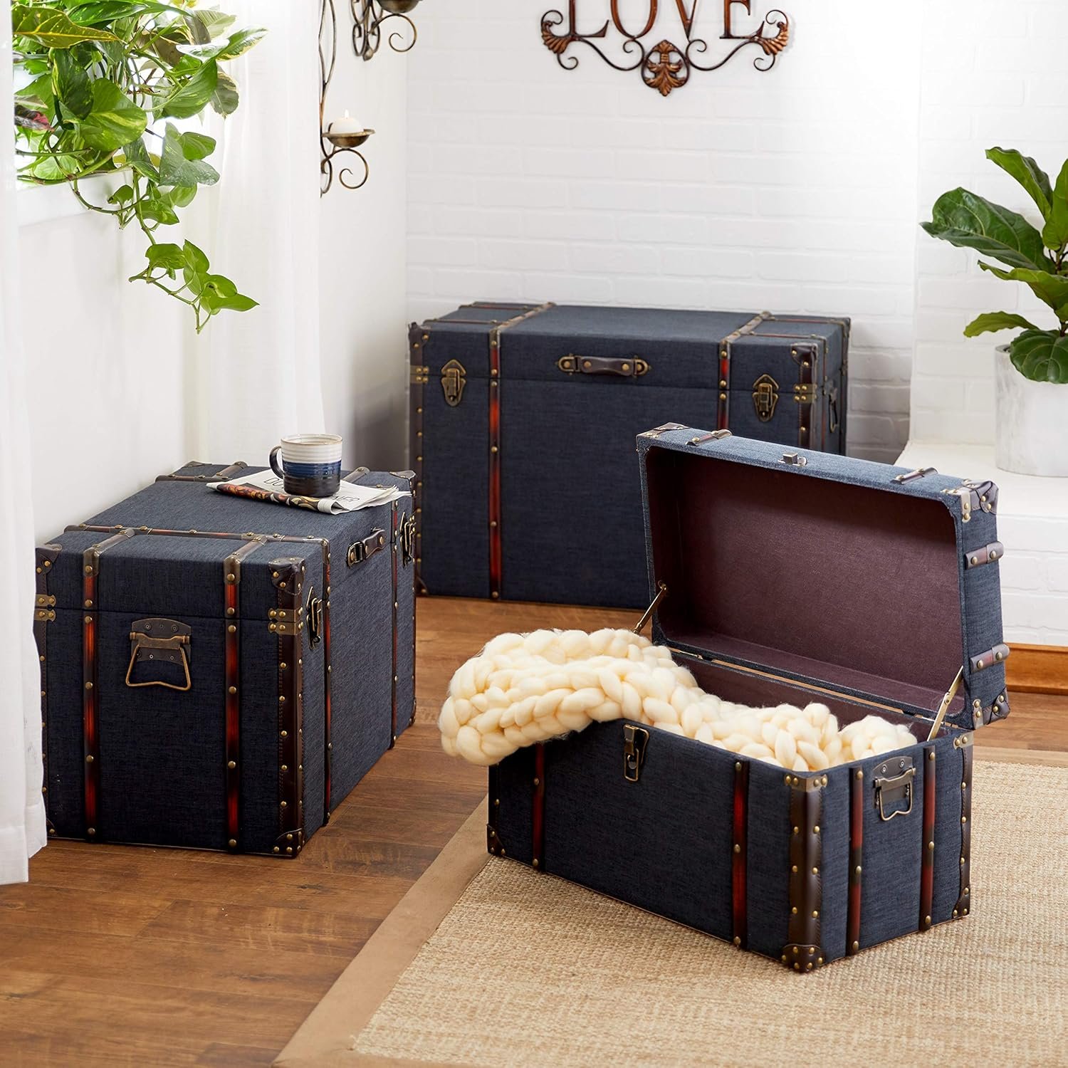🧳✨ Set de Baúles Vintage — Heritage Blue - Imagen 2