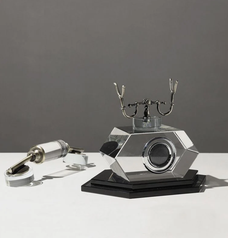 ☎️ Escultura Teléfono Vintage de Cristal - Imagen 6