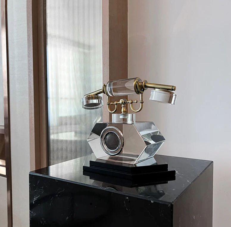 ☎️ Escultura Teléfono Vintage de Cristal - Imagen 5