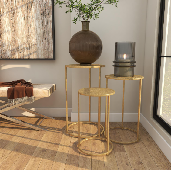 ✨ Set de Mesas Auxiliares “Panal Dorado” By CAFF - Imagen 8