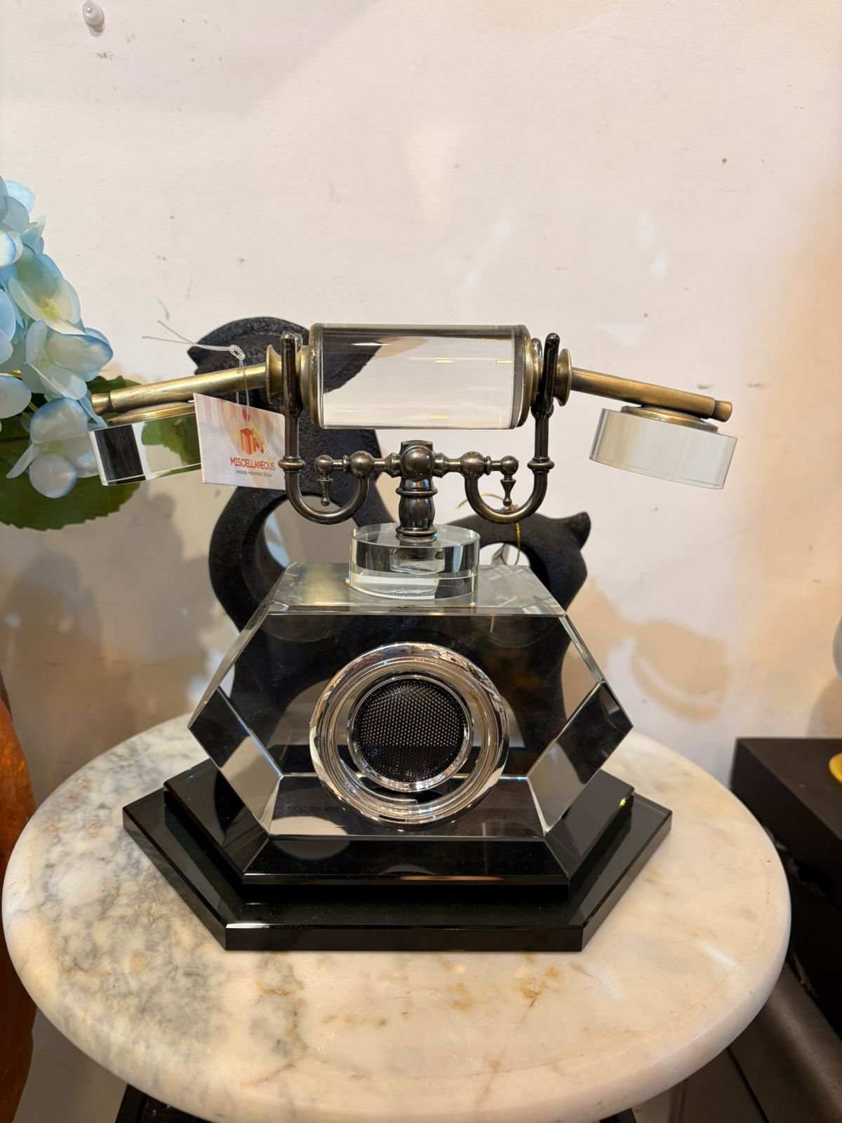 ☎️ Escultura Teléfono Vintage de Cristal - Imagen 2
