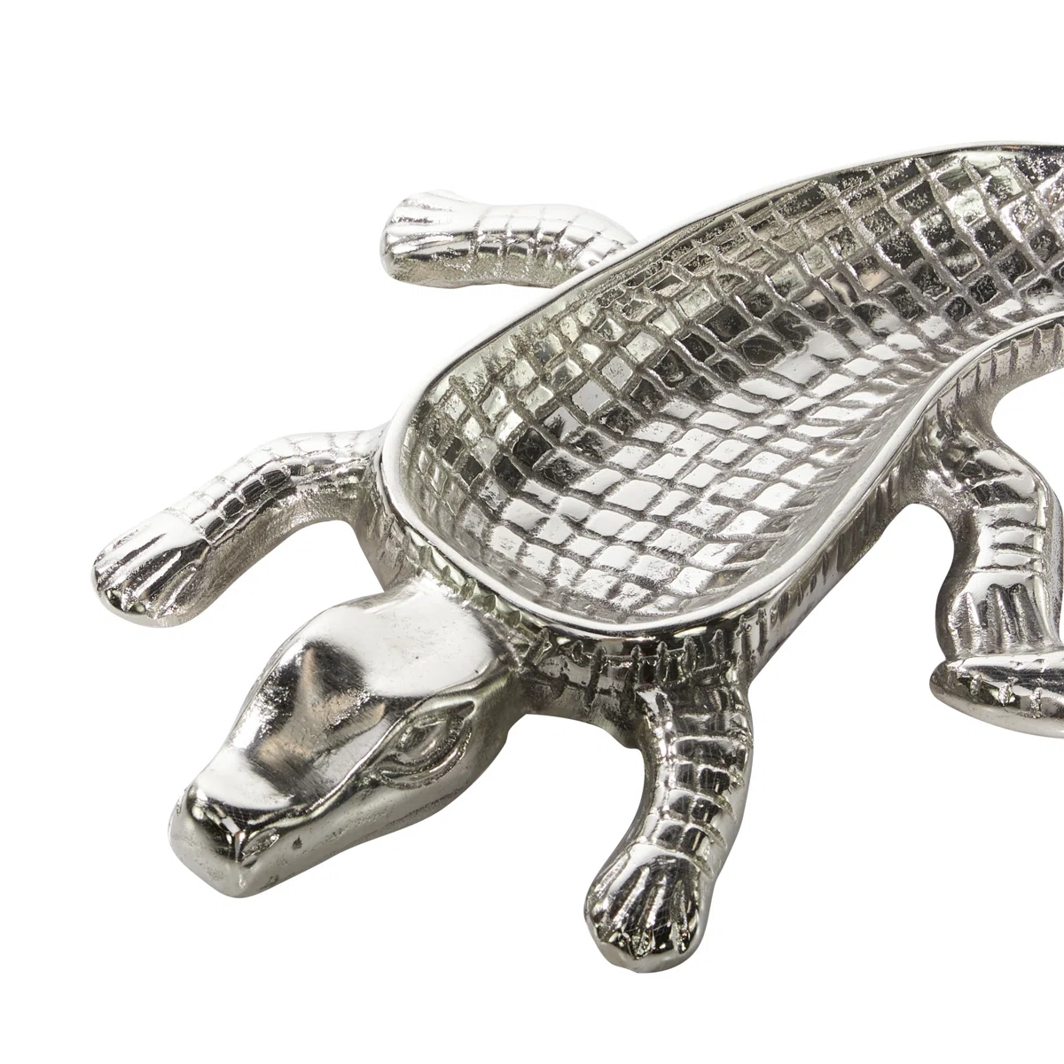 🐊 Bandeja Decorativa Cocodrilo Plateado - Imagen 3