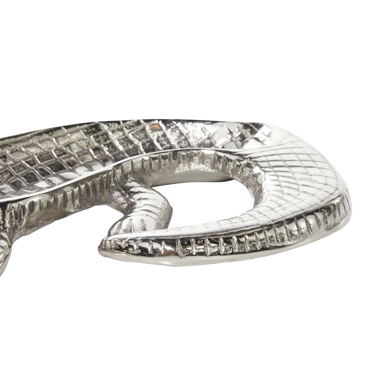 🐊 Bandeja Decorativa Cocodrilo Plateado - Imagen 4