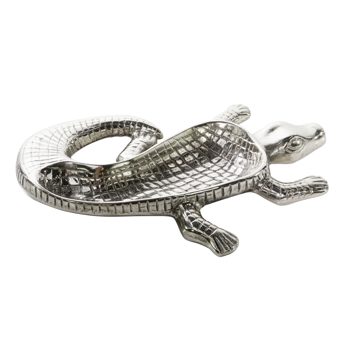 🐊 Bandeja Decorativa Cocodrilo Plateado - Imagen 2
