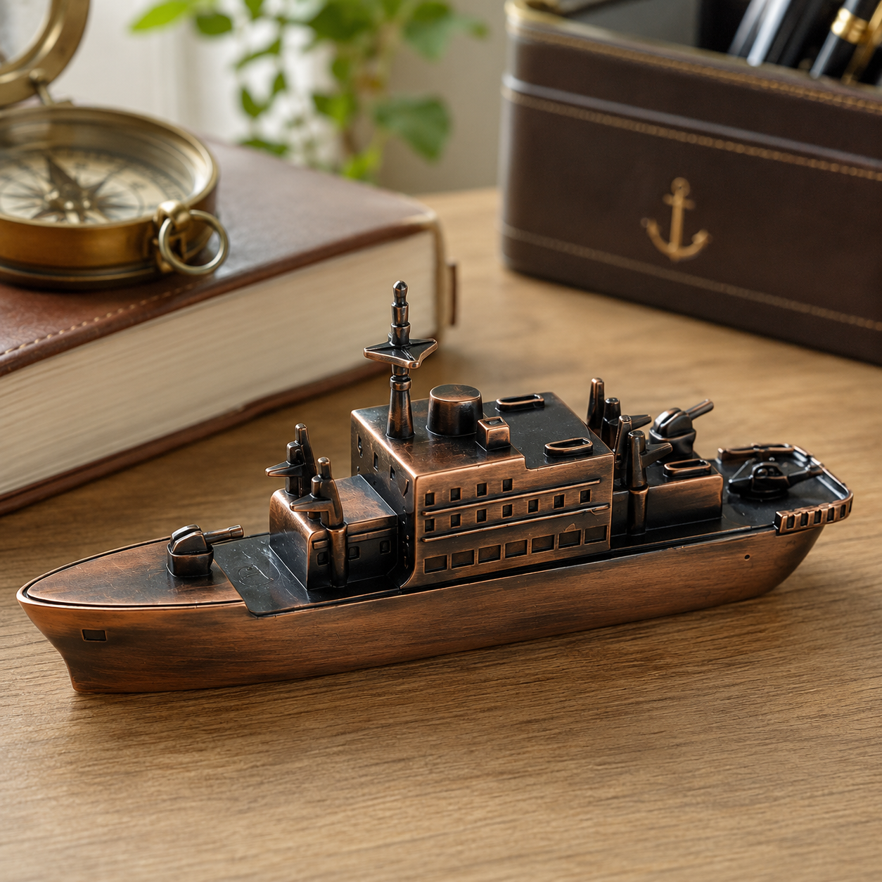 ⚓ Miniatura Naval Coleccionable en Metal · Sacapuntas Die-Cast 123