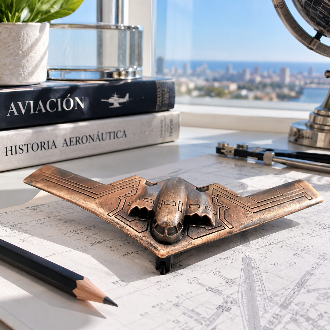 ✈️ Bombardero B-2 Spirit · Miniatura Sacapuntas de Metal