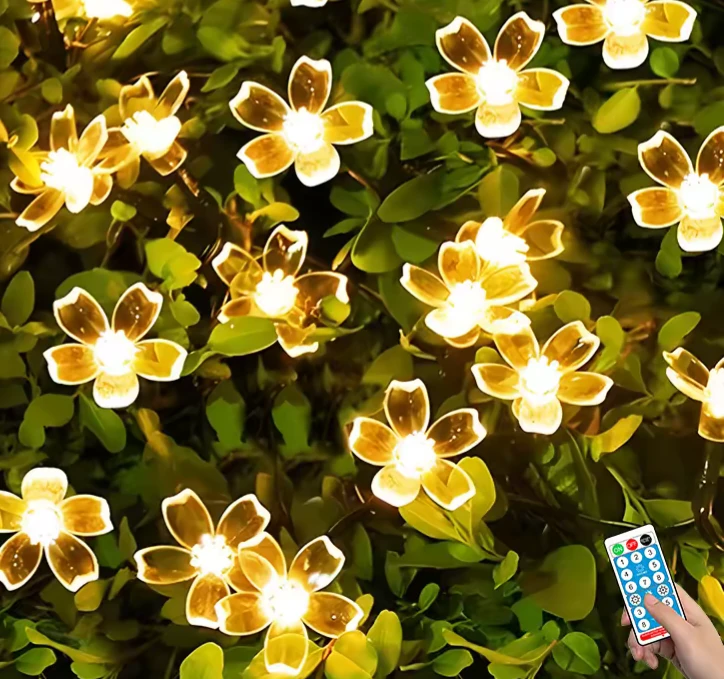 🌸 Guirnalda Solar Flores de Luz · 30 LED - Imagen 2