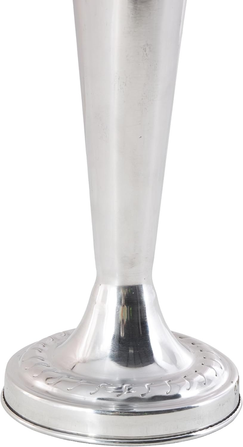 ✨ Florero Escultural Flute · Aluminio Plateado 38 cm - Imagen 6