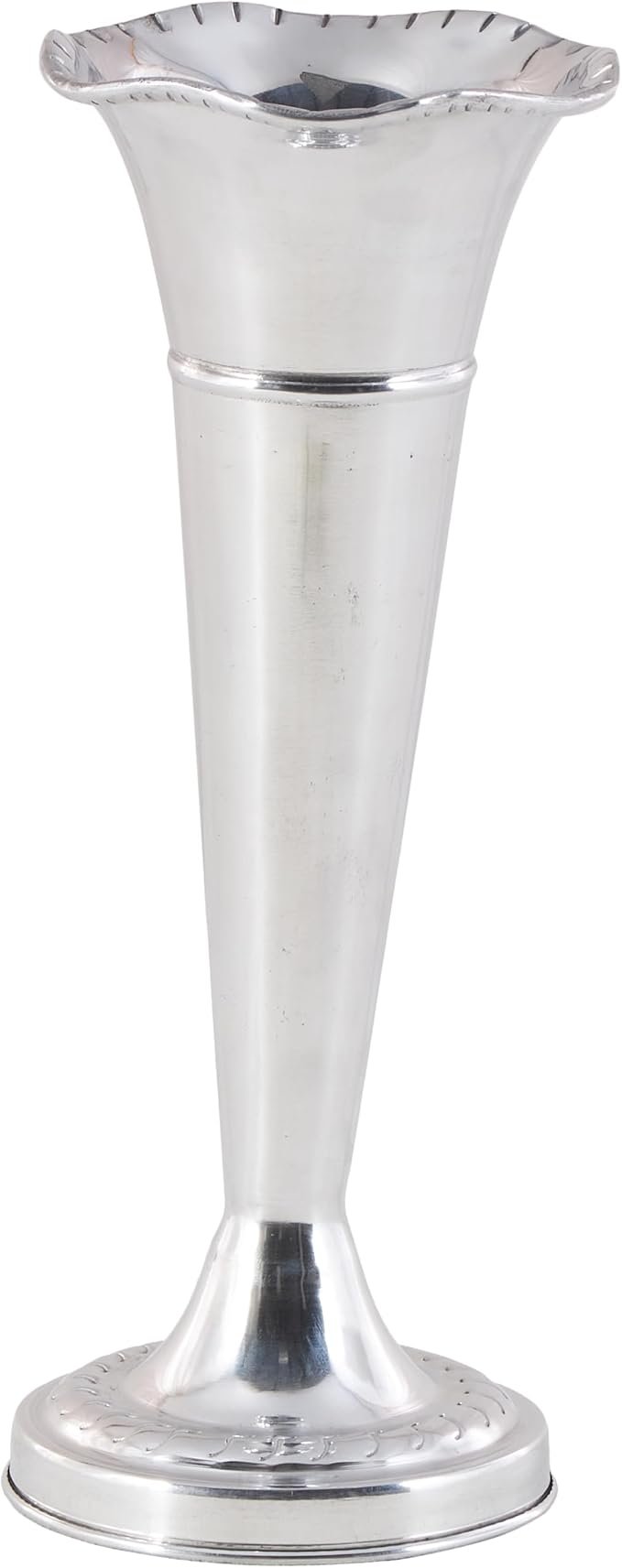 ✨ Florero Escultural Flute · Aluminio Plateado 38 cm - Imagen 3