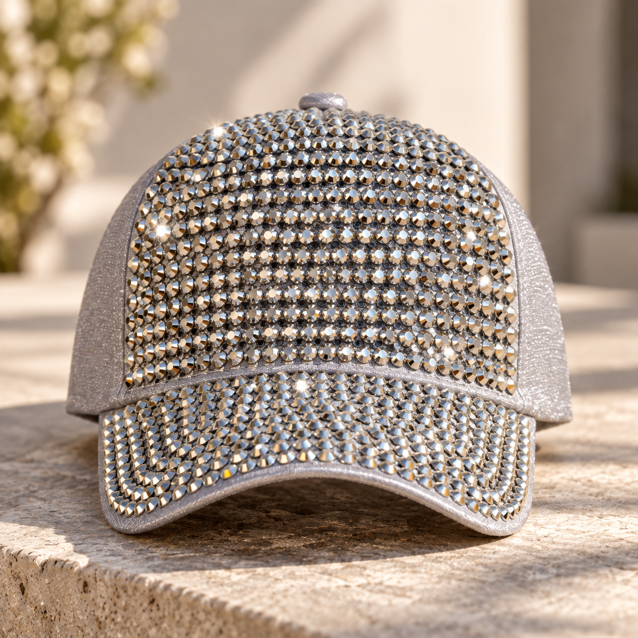 ✨ Gorra Silver con Cristales · Brillo que Acompaña - Imagen 3