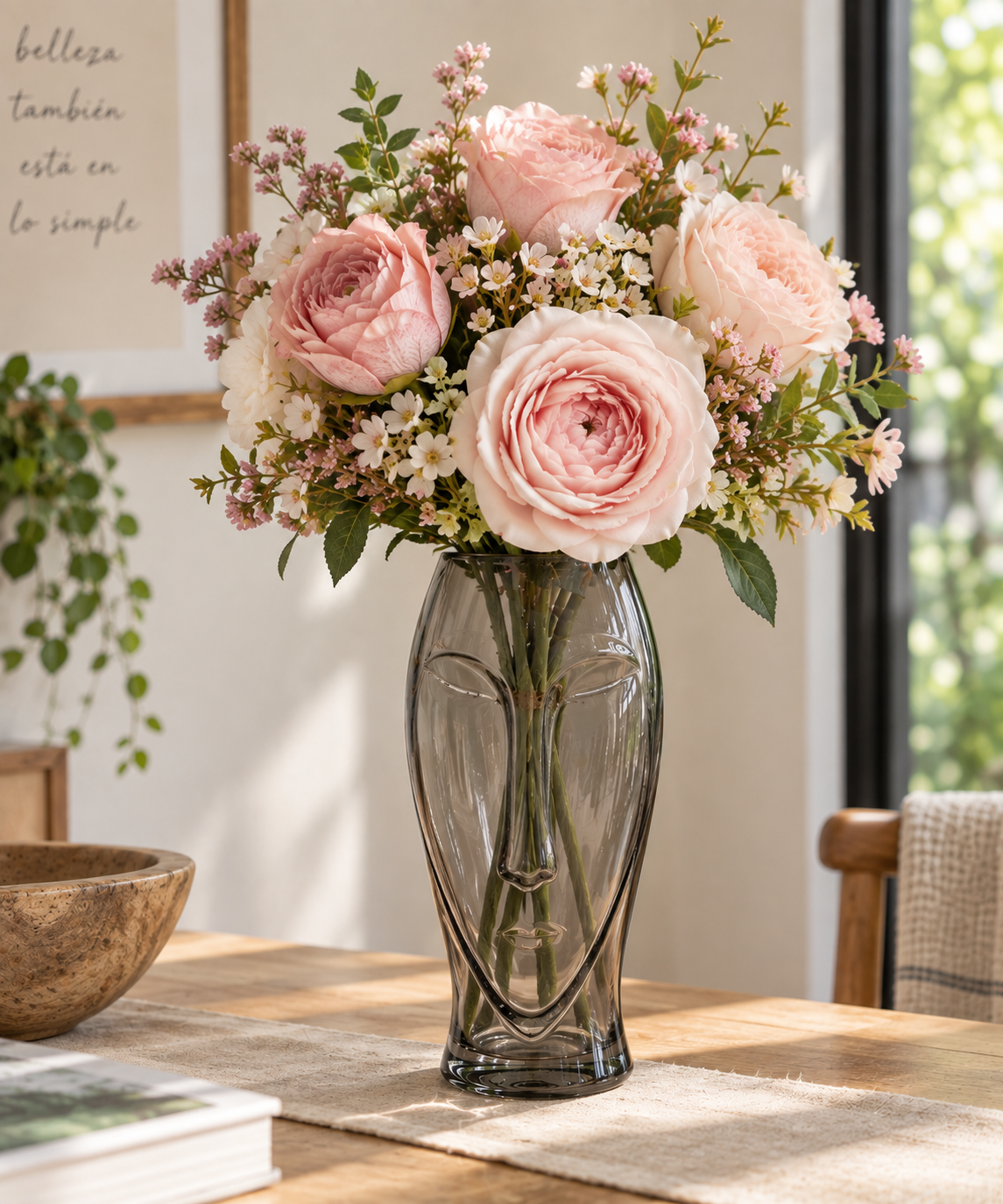 🌸 Ramo de Peonías & Flores Silvestres de Tela · 27 cm - Imagen 8