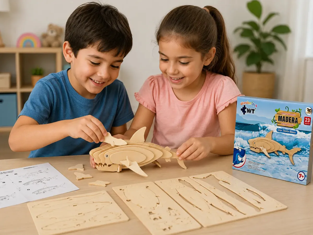 🐬 Delfín Nariz de Botella · Rompecabezas 3D de Madera - Imagen 2