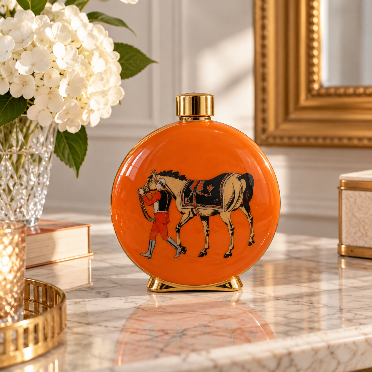 🏺 EQUUS III — Elegancia Ecuestre | Potiche Decorativo de Cerámica