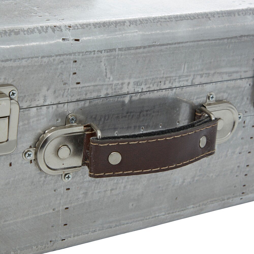 ✈️ Set x2 Cajas Baúl Aviator · Aluminio & Madera - Imagen 5