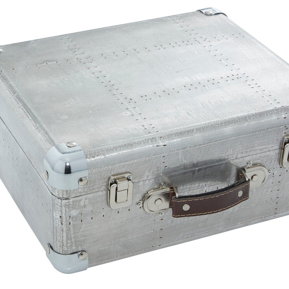 ✈️ Set x2 Cajas Baúl Aviator · Aluminio & Madera - Imagen 6