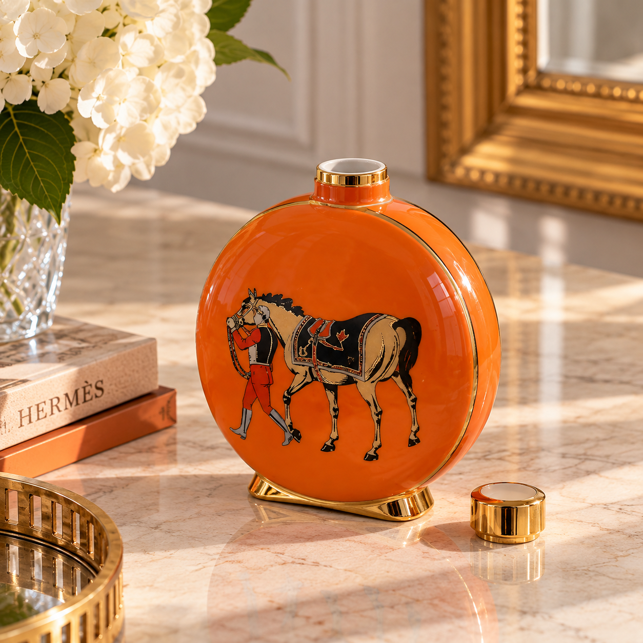 🏺 EQUUS III — Elegancia Ecuestre | Potiche Decorativo de Cerámica - Imagen 3