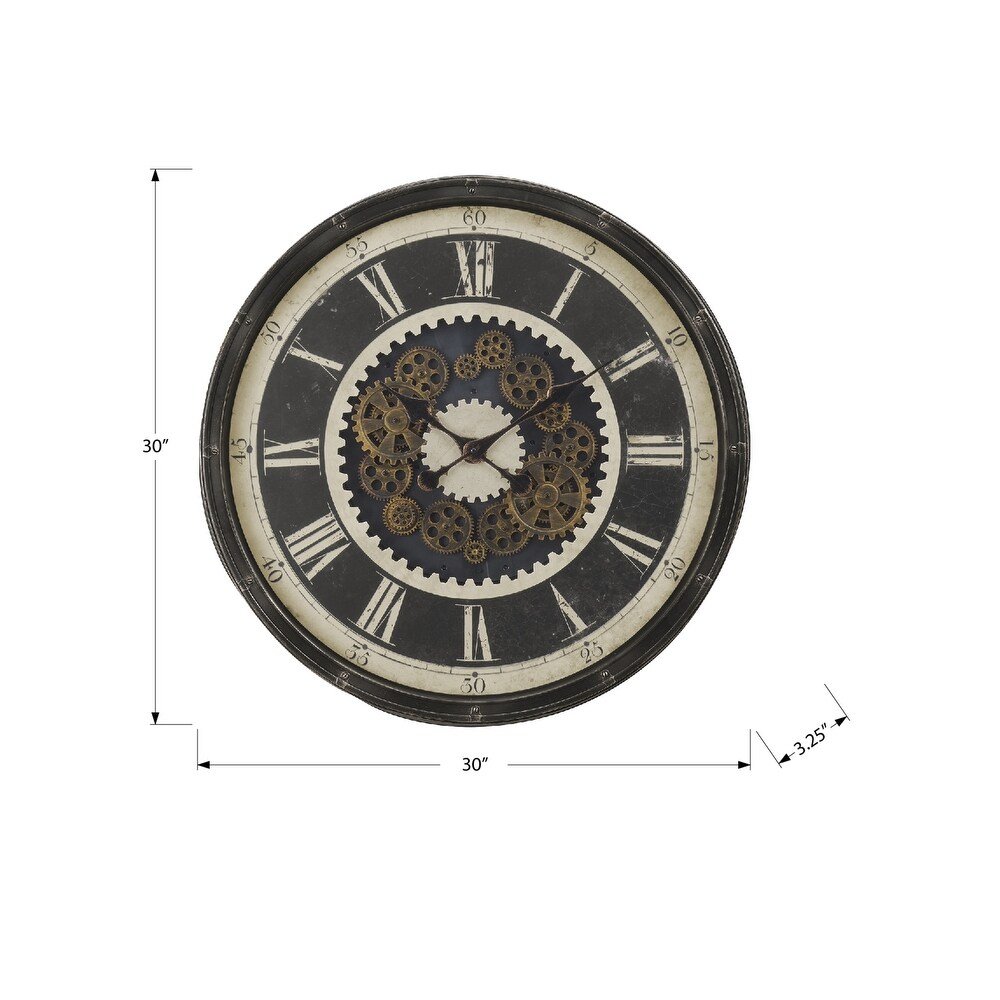 🕰️ Reloj de Pared Melbourne · Engranajes en Movimiento · 76 cm - Imagen 5