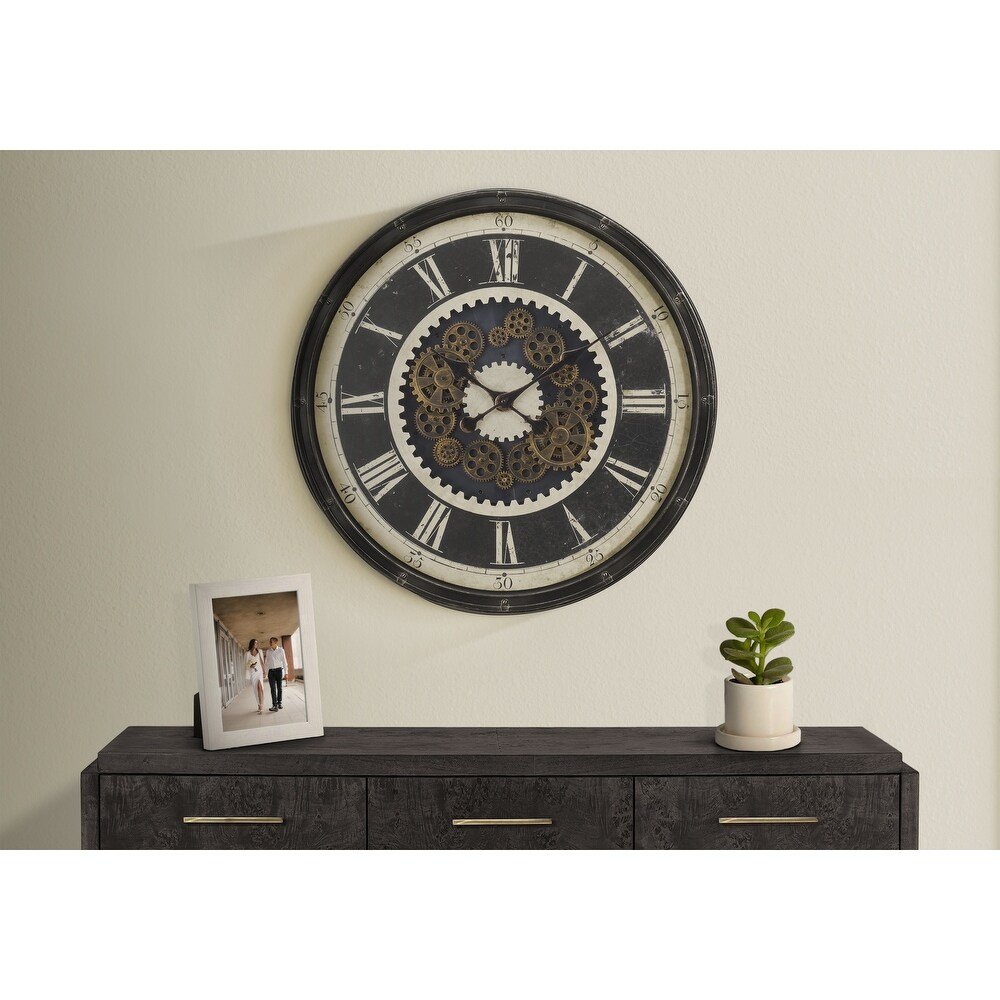 🕰️ Reloj de Pared Melbourne · Engranajes en Movimiento · 76 cm - Imagen 4
